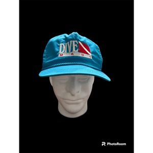 Vintage Snapback Hat Hawaii Maui 90s Rope Hawaiian Headwear